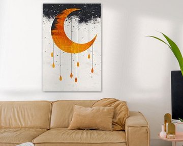 Golden crescent moon by haroulita