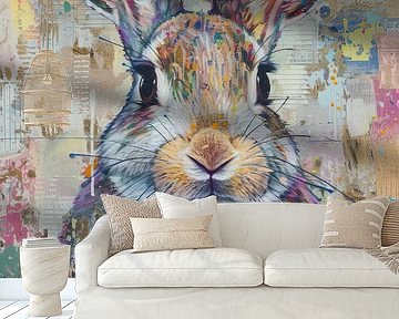 Painting Colourful Rabbit by Art Whims