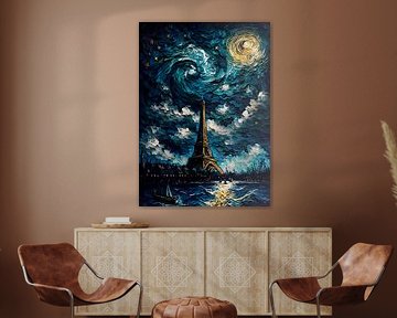 Lake at the Eiffel Tower by Pop Gabrini