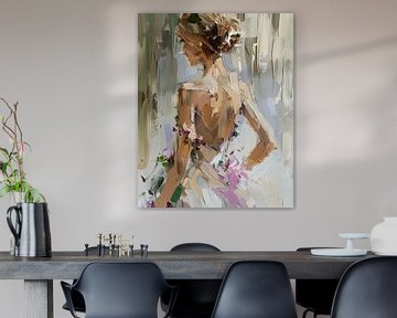 Modern abstract vrouwenportret van Studio Allee