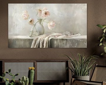 Japandi stilleven in pastelkleuren van Japandi Art Studio