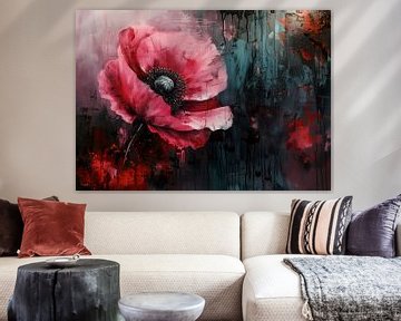 Couleur et texture du coquelicot sur Dakota Wall Art