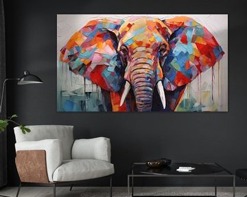 Abstracte olifant panorama van TheXclusive Art