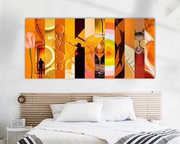 Collage van foto's in oranje tinten van by Maria