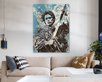 Alexander the Great | Art Nouveau vintage copper engraving pop art in blue by Frank Daske | Foto & Design