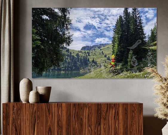 Voorbeeld van het werk in een kamer