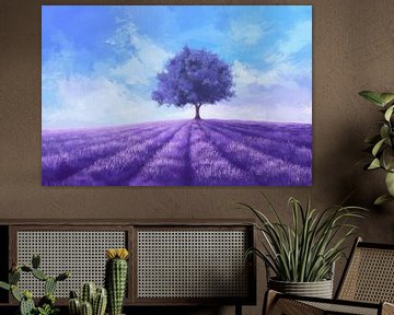 Lavender field, Abstract by Caroline Guerain