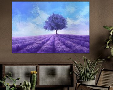 Lavendel veld, Abstract van Caroline Guerain