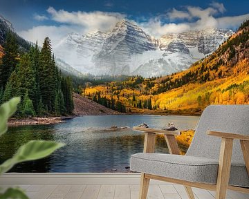 Colorado Maroon Bells Foto - Prachtige Rocky Mountains Muur Kunst, Fotografie Landschap Prints, Professionele Natuurfotografie Print