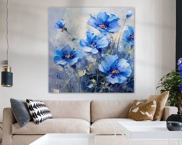 Blauwe bloemen van Thea