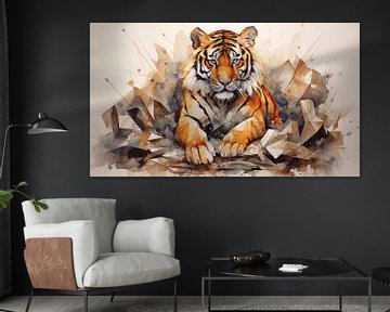 Künstlerisches Tiger-Panorama von The Xclusive Art
