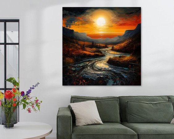 Voorbeeld van het werk in een kamer