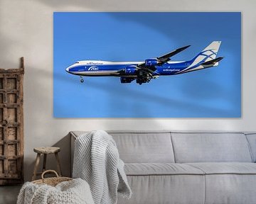 Landende AirBridgeCargo Boeing 747-8. van Jaap van den Berg