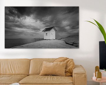 Stangehuvud lighthouse in Black and White by Henk Meijer Photography