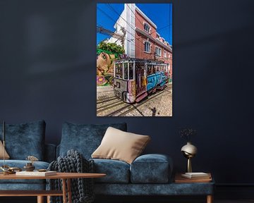 Elevador da Glória funicular railway in Lisbon by Werner Dieterich