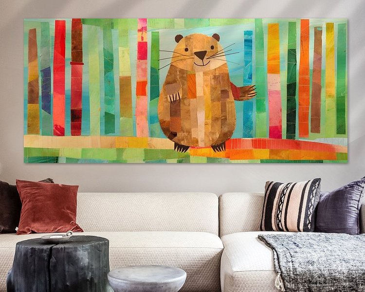 Voorbeeld van het werk in een kamer