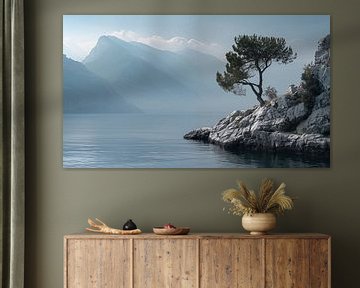 Gardameer en een kalme zee panorama van TheXclusive Art