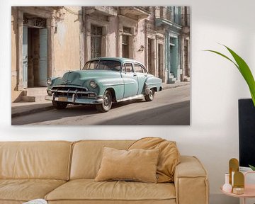 Old American car in Cuba by Jan Bouma