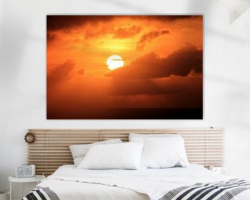 Vurige oranje zonsopkomst von Daniel van Delden