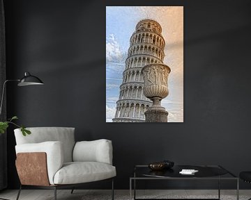 Toren van Pisa (Italië) van Martijn van den Baar