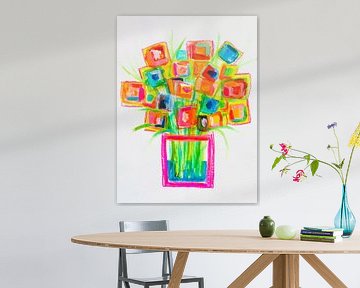 Flowers Neon Pink van Danielle Ducheine