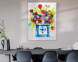 Voorbeeld van het werk in een kamer
