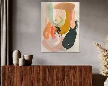 Modern and abstract shapes in pastel colours by Studio Allee