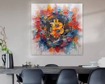 Bitcoin abstrait sur TheXclusive Art