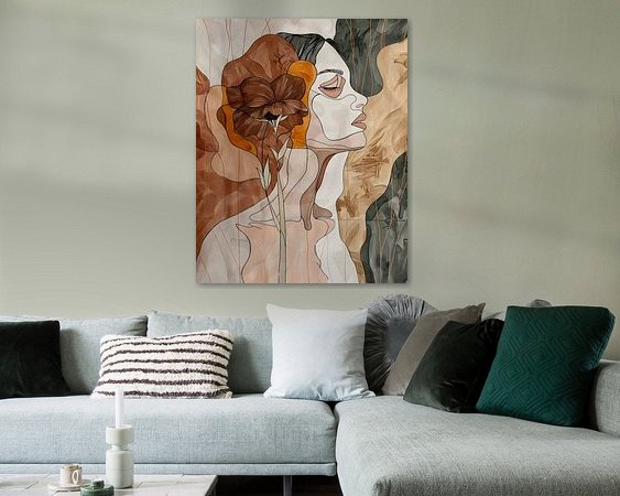 Voorbeeld van het werk in een kamer