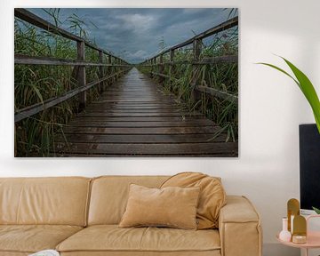 Passerelle du lac Feder après la pluie sur Stefan Hauser