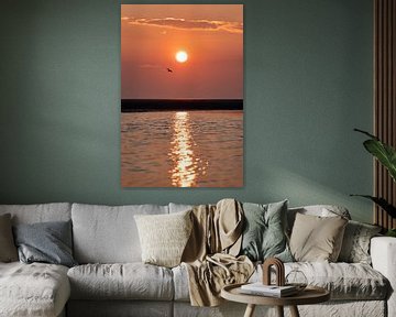 Strand Noordwijk bij zonsondergang van Yanuschka Fotografie | Noordwijk