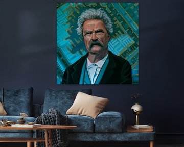 Peinture de Mark Twain sur Paul Meijering