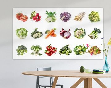 Set of vegetables isolated on white background, detail by Animaflora PicsStock