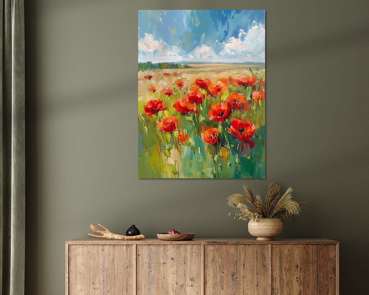 Voorbeeld van het werk in een kamer