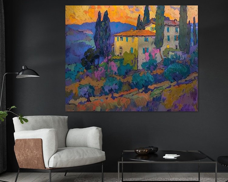 Voorbeeld van het werk in een kamer