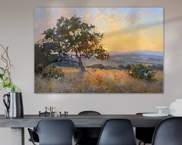 Landschaft im Monet-Stil | Panorama von ARTEO Gemälde