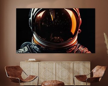 Panorama à fort contraste du casque d'astronaute sur TheXclusive Art