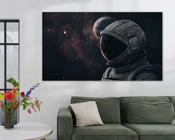 Astronautenhelm en een planeet panorama van The Xclusive Art