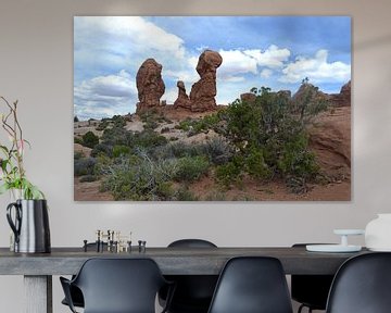 Arches National Park, three figures by Bernard van Zwol