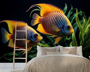 Tropische Fische gelbes Panorama von TheXclusive Art