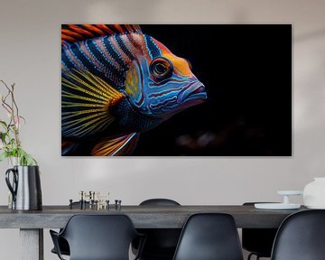 Tropische Fische buntes Panorama von The Xclusive Art