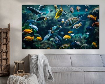 Aquarium tropische vissen panorama van The Xclusive Art