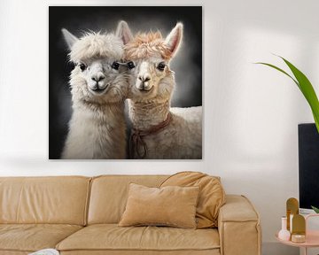 Alpaca portret van Koffie Zwart