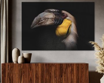 Mannetje | Portret Gewone Jaarvogel van Elena ten Brink