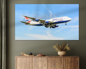 Landende British Airways Boeing 747-400.