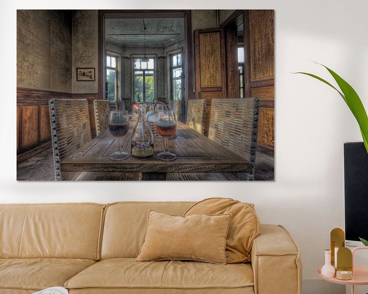 Voorbeeld van het werk in een kamer