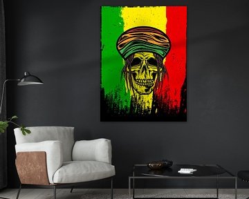 Skull Reggae by Inspire Art