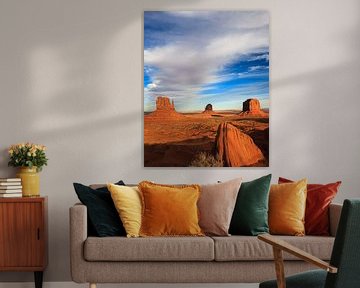 Zonsondergang in Monument Valley van Henk Meijer Photography