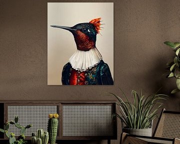 Portrait d'un colibri chic sur But First Framing