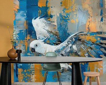 Painting Parrot Abstract by Art Whims